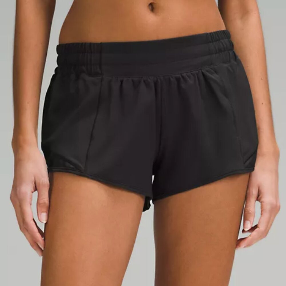 Hotty Hot Low-Rise Lined Short 2.5" Black size 4
